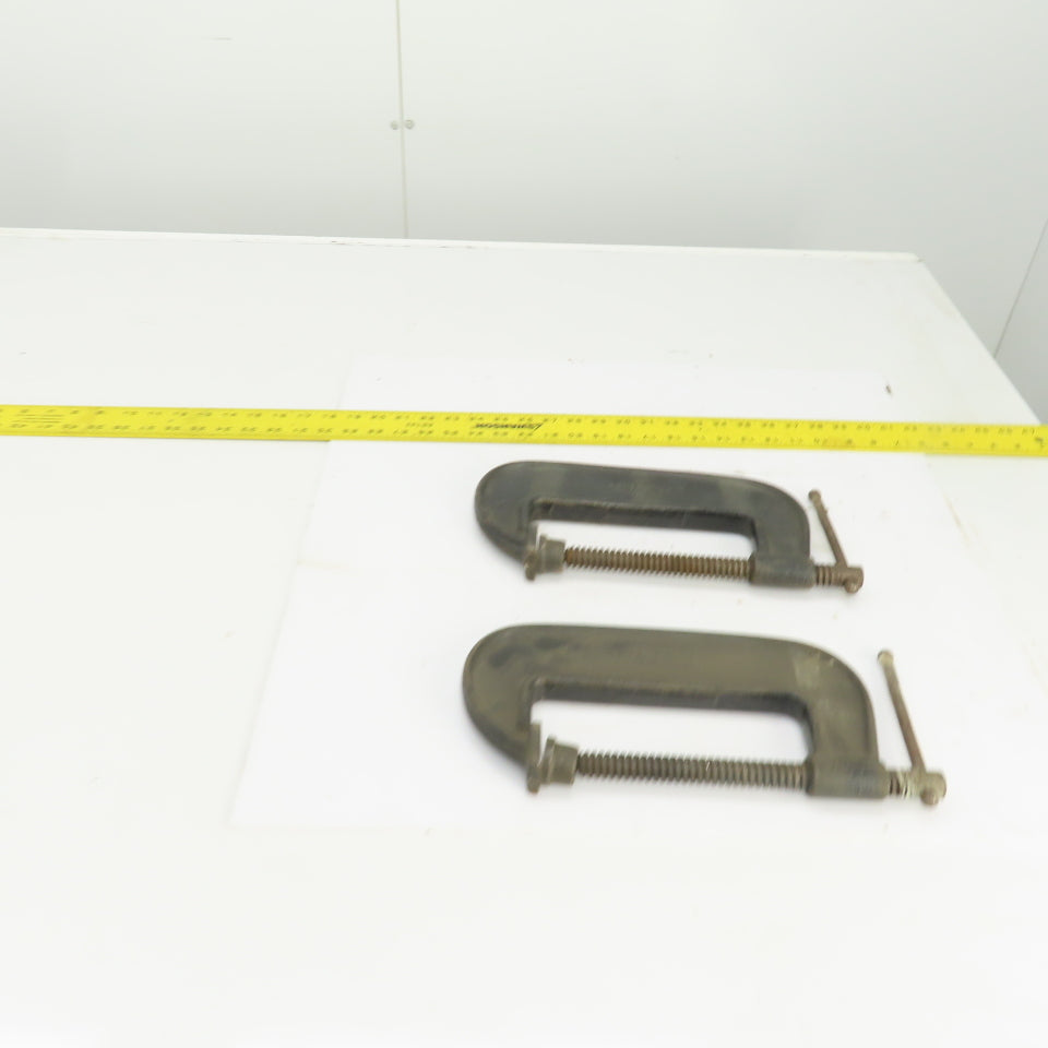 Jorgensen 606 6" Cast C-Clamp USA Made Lot Of 2