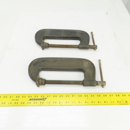 Jorgensen 606 6" Cast C-Clamp USA Made Lot Of 2