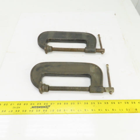Jorgensen 606 6" Cast C-Clamp USA Made Lot Of 2