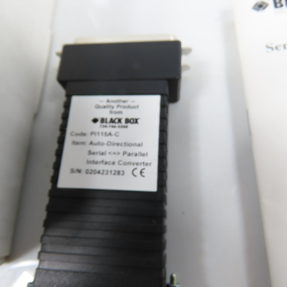 Black Box PI115A-C Serial Parallel Interface Converter W/Power Supply