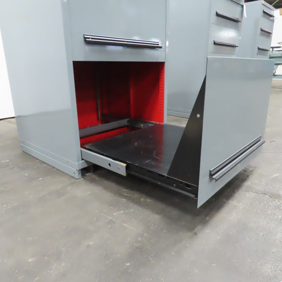 Stanley Vidmar 3 Drawer Industrial Roll Out Tray Parts Shop Cabinet 30"x 28"x59"