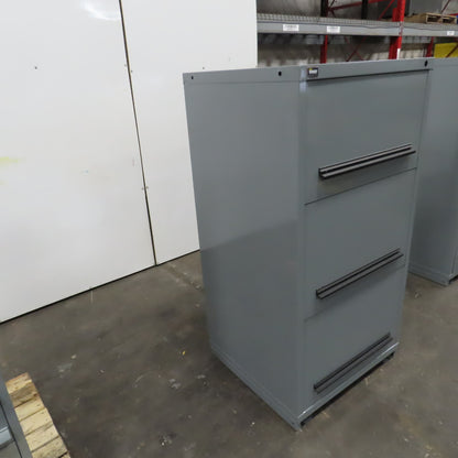 Stanley Vidmar 3 Drawer Industrial Roll Out Tray Parts Shop Cabinet 30"x 28"x59"