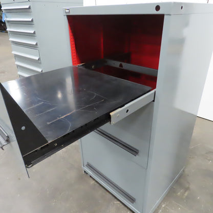 Stanley Vidmar 3 Drawer Industrial Roll Out Tray Parts Shop Cabinet 30"x 28"x59"
