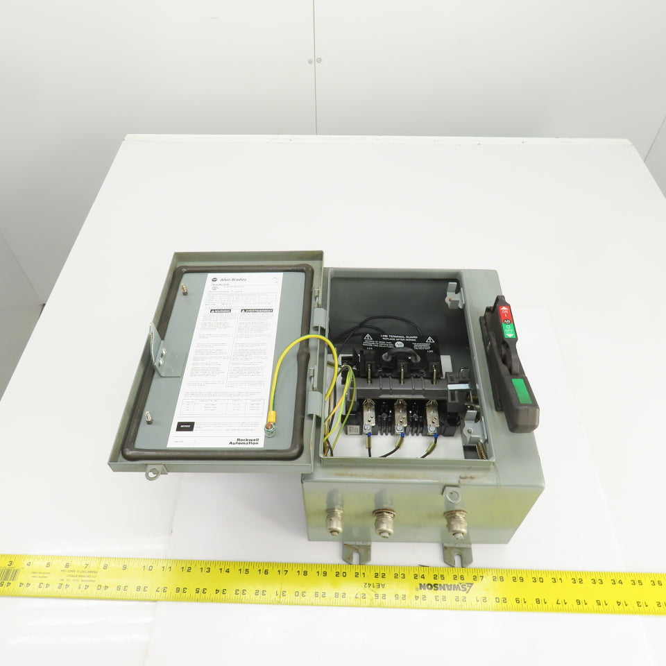 Allen Bradley 1494G-BF3N-98 AL-208 30A Enclosed Safety Disconnect Switch 600V 3R