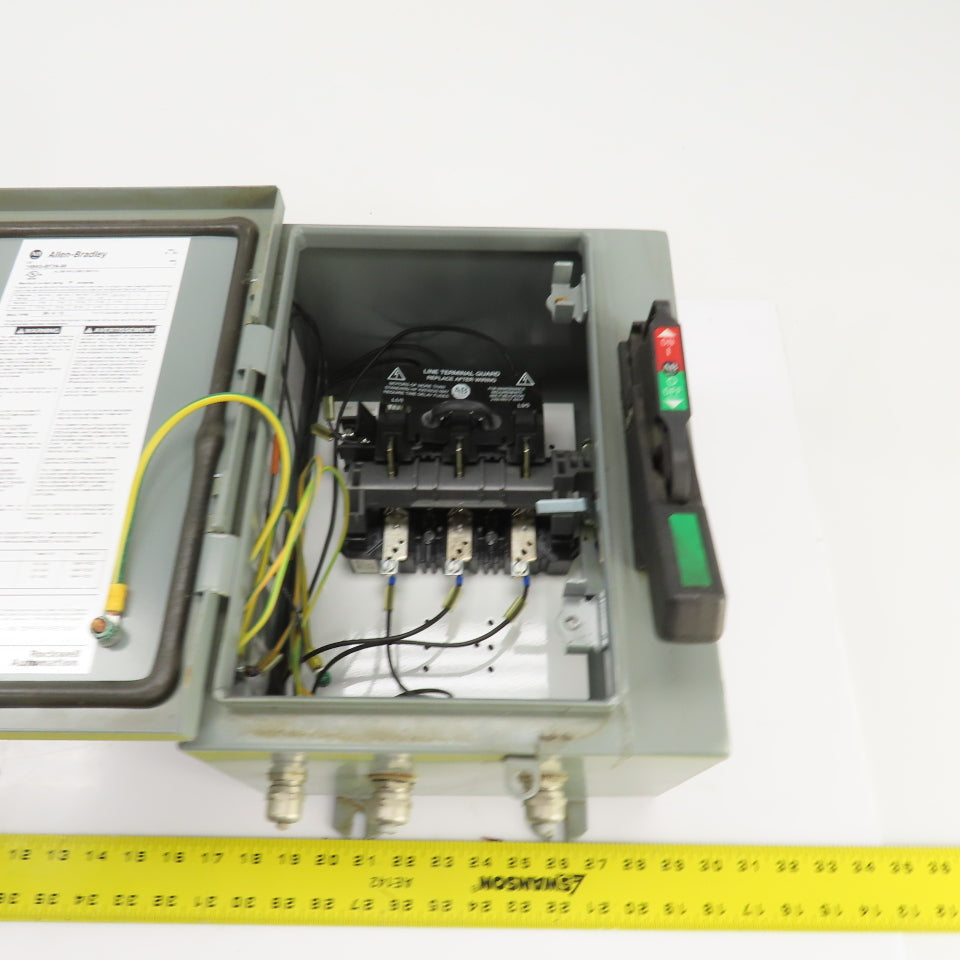 Allen Bradley 1494G-BF3N-98 AL-208 30A Enclosed Safety Disconnect Switch 600V 3R