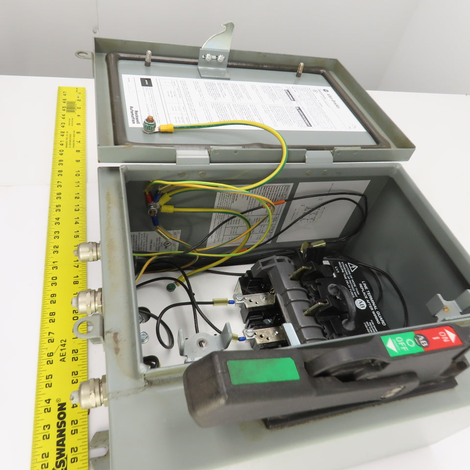 Allen Bradley 1494G-BF3N-98 AL-208 30A Enclosed Safety Disconnect Switch 600V 3R