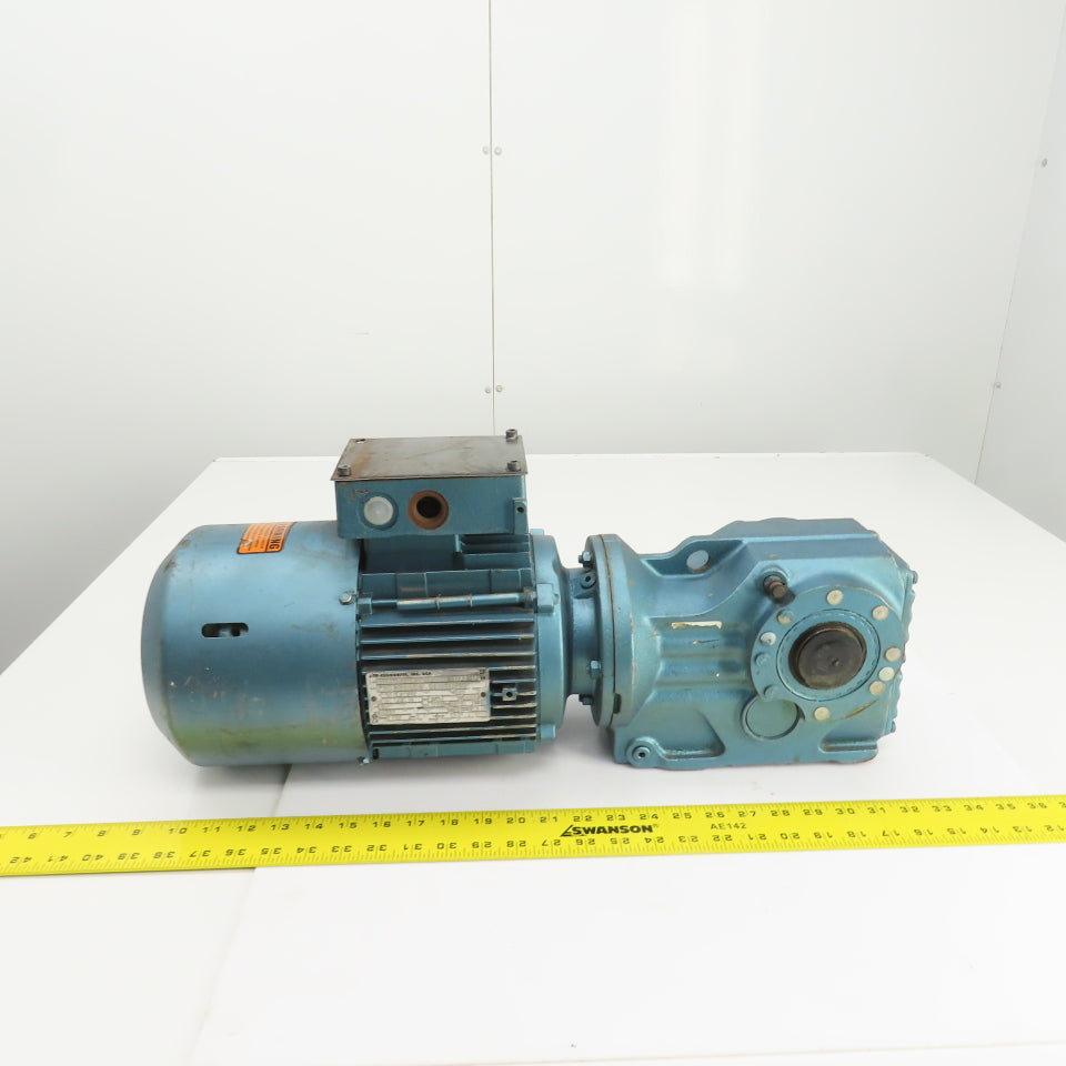 Sew-Eurodrive KA47DT90L4 25.91 Ratio 2HP Gear Reducer 460V 3PH 66.38RPM Out