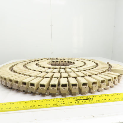 234" L x 2-1/2" W Side Flexing Table Top Conveyor Chain W/Soft Rubber Top