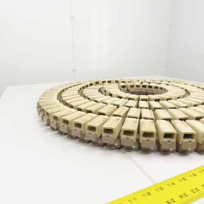 234" L x 2-1/2" W Side Flexing Table Top Conveyor Chain W/Soft Rubber Top