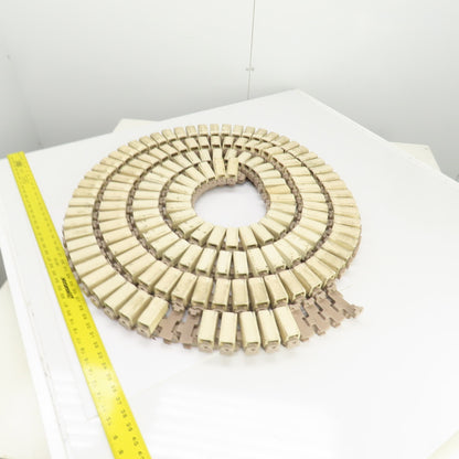 234" L x 2-1/2" W Side Flexing Table Top Conveyor Chain W/Soft Rubber Top
