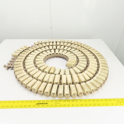 234" L x 2-1/2" W Side Flexing Table Top Conveyor Chain W/Soft Rubber Top