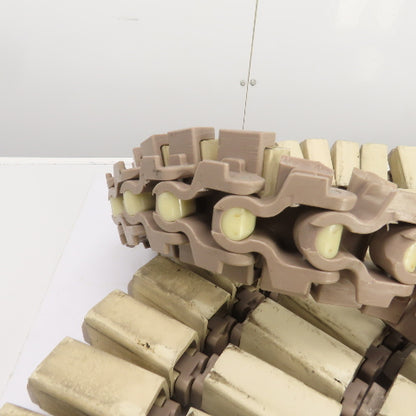 234" L x 2-1/2" W Side Flexing Table Top Conveyor Chain W/Soft Rubber Top