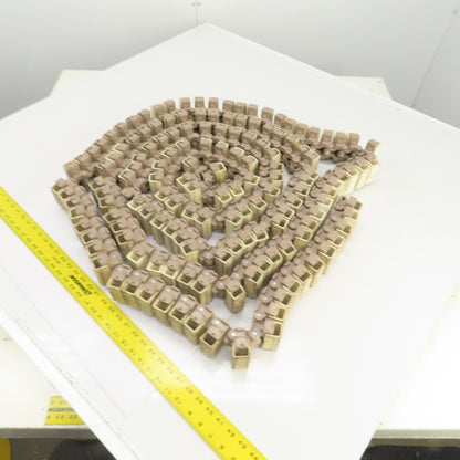 225" L x 2-1/2" W Side Flexing Table Top Conveyor Chain W/Soft Rubber Top
