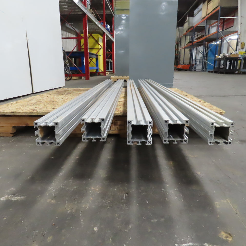 2-1/2" x 2-1/2" x  75-1/4" L Extruded Structural Aluminum W/3/4" T-Slot Lot Of 4