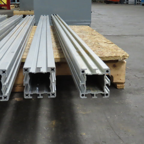 2-1/2" x 2-1/2" x  75-1/4" L Extruded Structural Aluminum W/3/4" T-Slot Lot Of 4