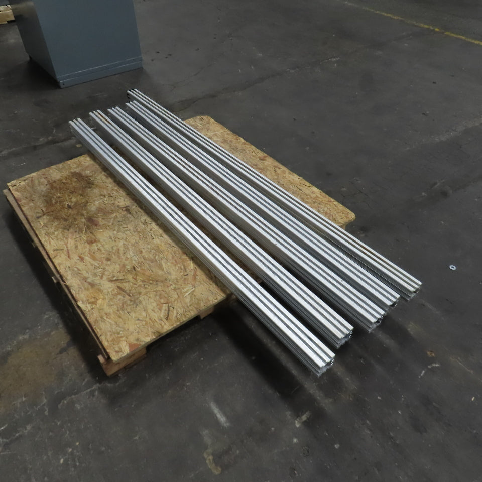 2-1/2" x 2-1/2" x  75-1/4" L Extruded Structural Aluminum W/3/4" T-Slot Lot Of 4