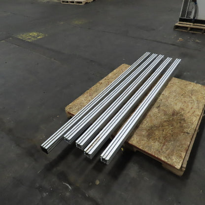 2-1/2" x 2-1/2" x  75-1/4" L Extruded Structural Aluminum W/3/4" T-Slot Lot Of 4