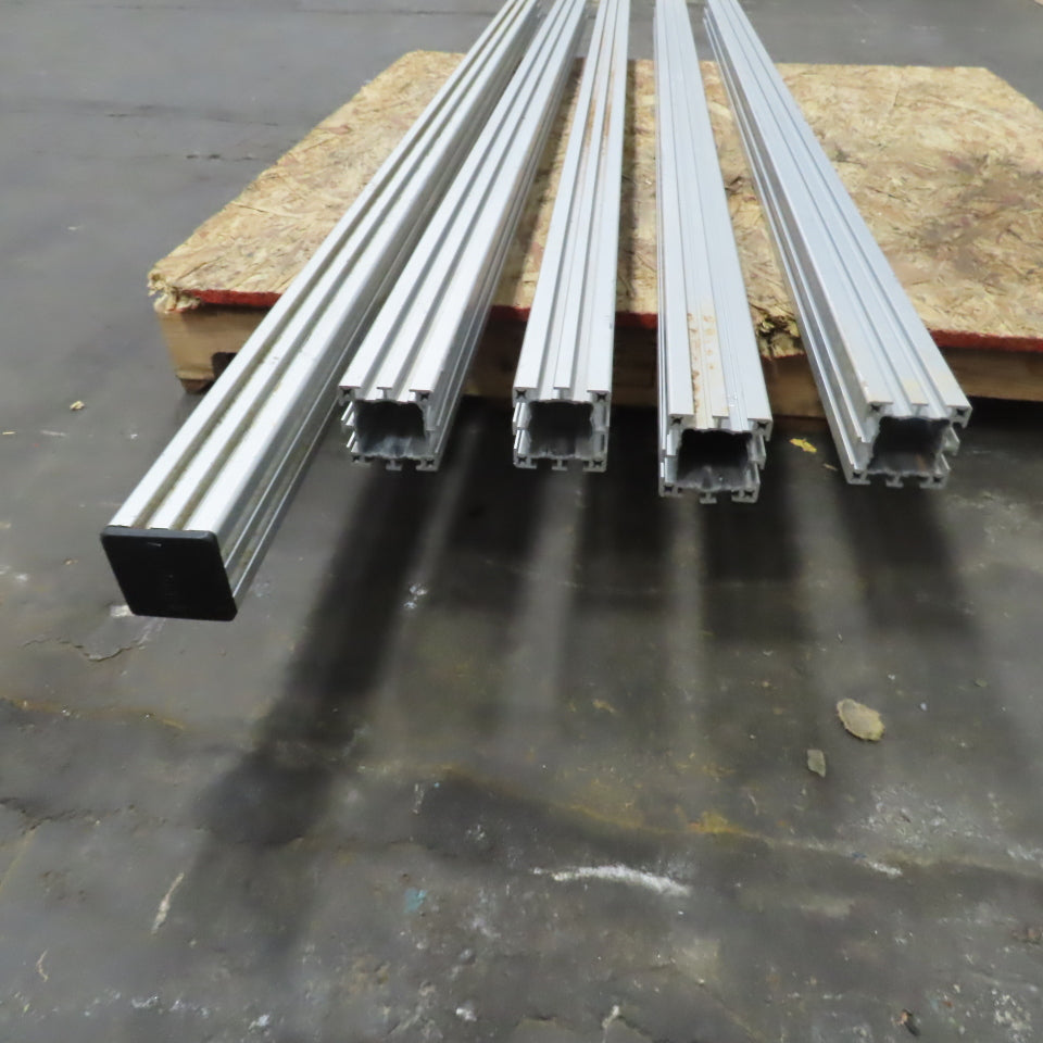 2-1/2" x 2-1/2" x  75-1/4" L Extruded Structural Aluminum W/3/4" T-Slot Lot Of 4