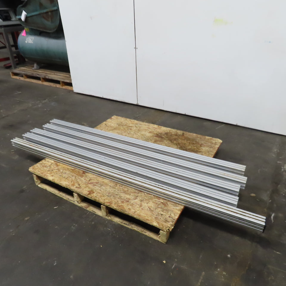 2-1/2" x 2-1/2" x  75-1/4" L Extruded Structural Aluminum W/3/4" T-Slot Lot Of 4