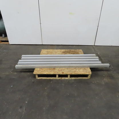 2-1/2" x 2-1/2" x  75-1/4" L Extruded Structural Aluminum W/3/4" T-Slot Lot Of 4