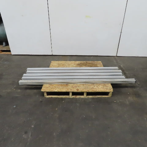 2-1/2" x 2-1/2" x  75-1/4" L Extruded Structural Aluminum W/3/4" T-Slot Lot Of 4
