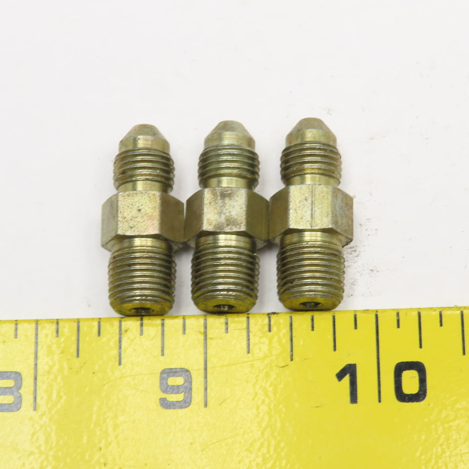 1/8" JIC 37° Flare x 1/8" NPT Straight Male Hydraulic Connector Fitting Lot Of 3