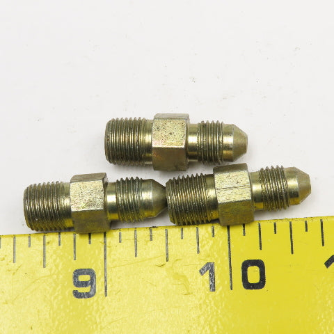 1/8" JIC 37° Flare x 1/8" NPT Straight Male Hydraulic Connector Fitting Lot Of 3