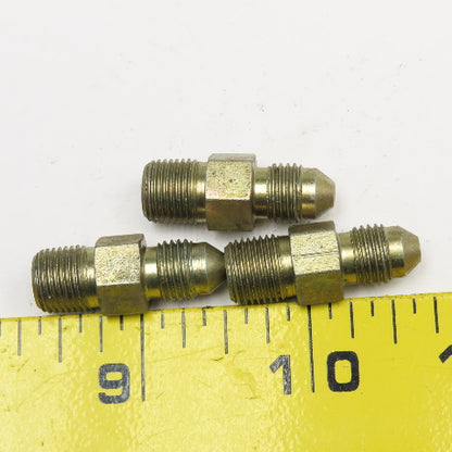 1/8" JIC 37° Flare x 1/8" NPT Straight Male Hydraulic Connector Fitting Lot Of 3