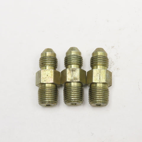 1/8" JIC 37° Flare x 1/8" NPT Straight Male Hydraulic Connector Fitting Lot Of 3