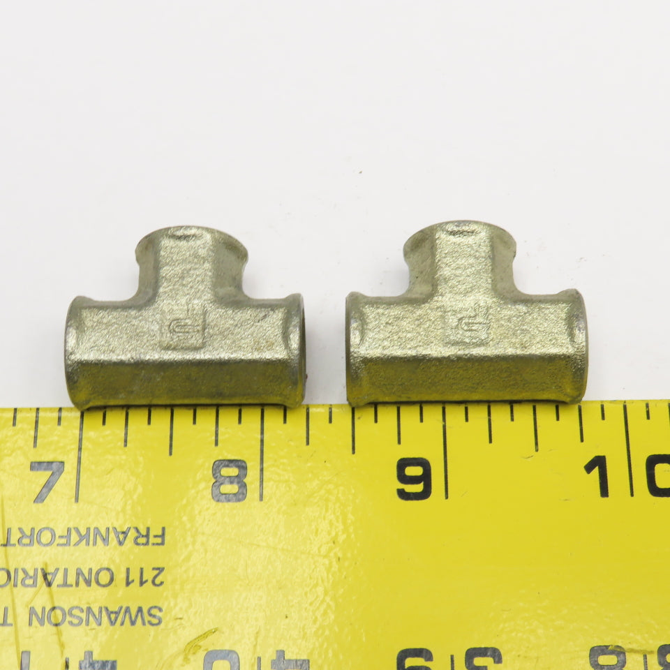 Parker 1/8" BSPP 3 Way Hydraulic TEE Fitting Lot Of 2