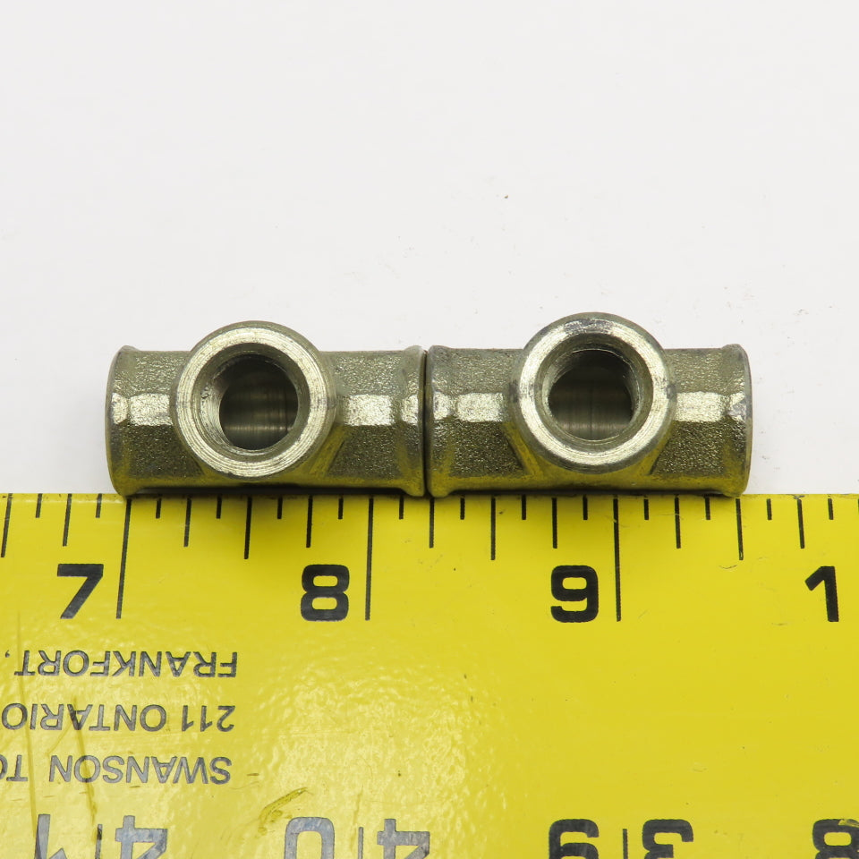 Parker 1/8" BSPP 3 Way Hydraulic TEE Fitting Lot Of 2