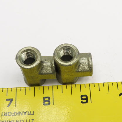 Parker 1/8" BSPP 3 Way Hydraulic TEE Fitting Lot Of 2
