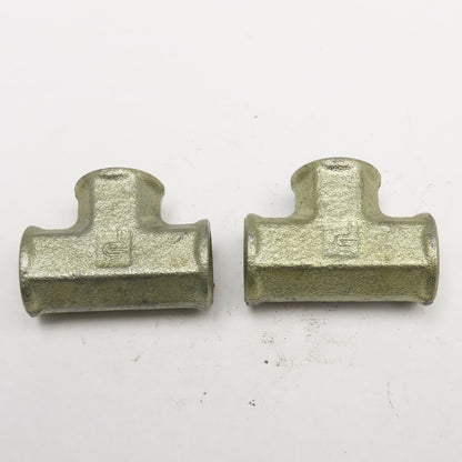 Parker 1/8" BSPP 3 Way Hydraulic TEE Fitting Lot Of 2
