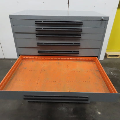 Equipto 10 Drawer Industrial Parts Tool Storage Shop Cabinet 45" x 28" x 59"