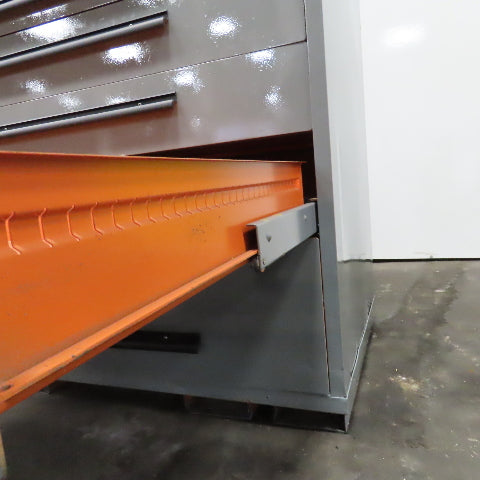 Equipto 10 Drawer Industrial Parts Tool Storage Shop Cabinet 45" x 28" x 59"