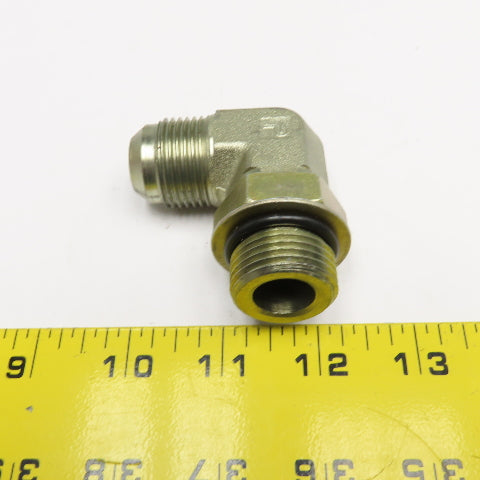 3/4" (-12) ORG O-Ring x 3/4" JIC Flare Male 90° Elbow Fitting