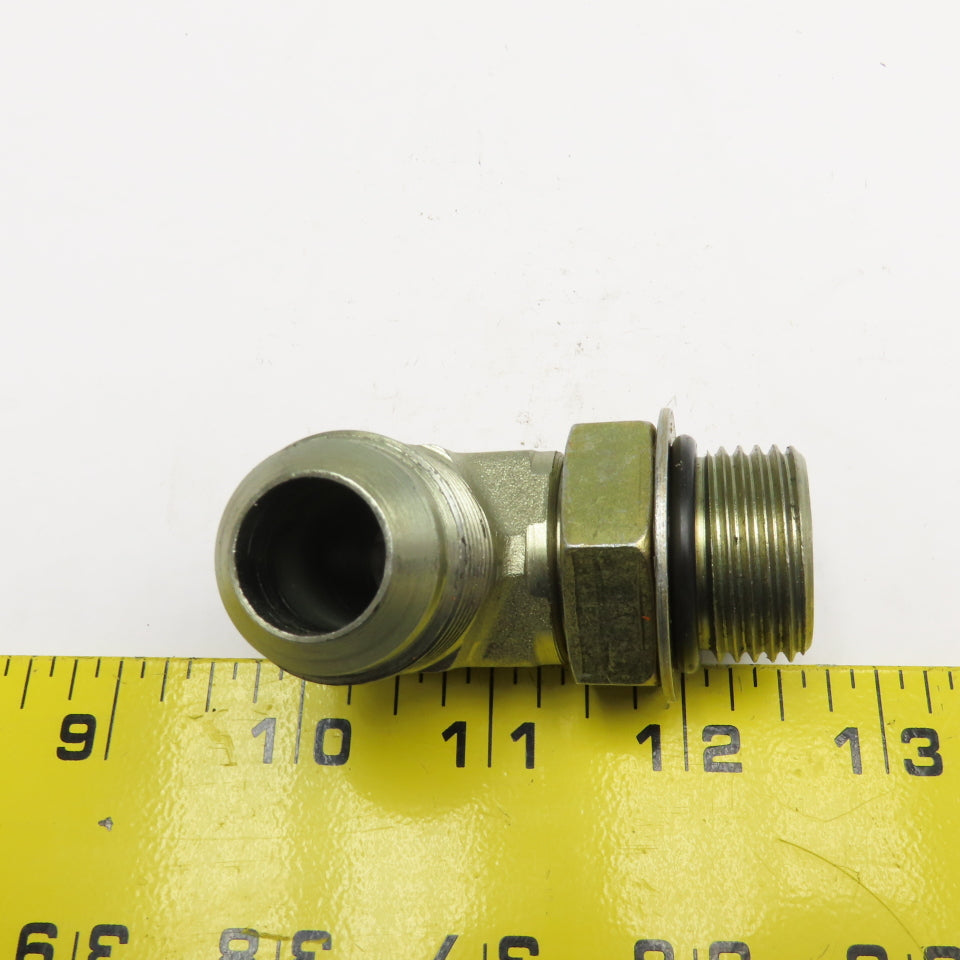 3/4" (-12) ORG O-Ring x 3/4" JIC Flare Male 90° Elbow Fitting