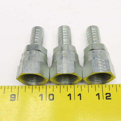 Eaton 5/8" JIC Swivel Female (7/8"-14) x 1/2" Hose Hydraulic Fitting Lot Of 3