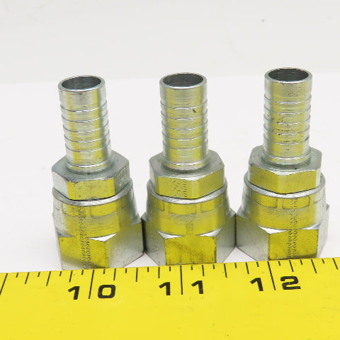 Eaton 5/8" JIC Swivel Female (7/8"-14) x 1/2" Hose Hydraulic Fitting Lot Of 3