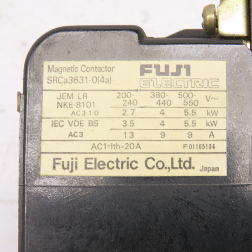 Fuji SRCA3631-0 Magnetic Contactor 200-550V 13A 5.5kW Lot Of 3