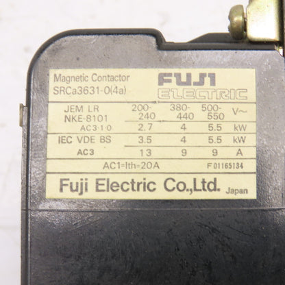 Fuji SRCA3631-0 Magnetic Contactor 200-550V 13A 5.5kW Lot Of 3