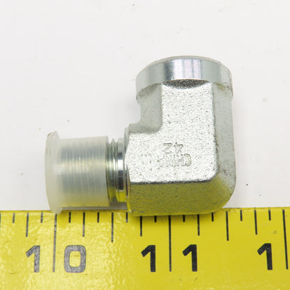 Eaton 1/4" NPT Male x 1/4" Female Steel Street Elbow 90°