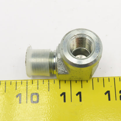 Eaton 1/4" NPT Male x 1/4" Female Steel Street Elbow 90°
