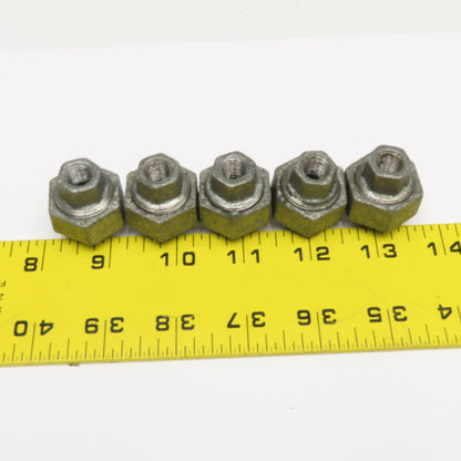 1/8" NPT Galvanized Malleable Iron Pipe Union Lot Of 5
