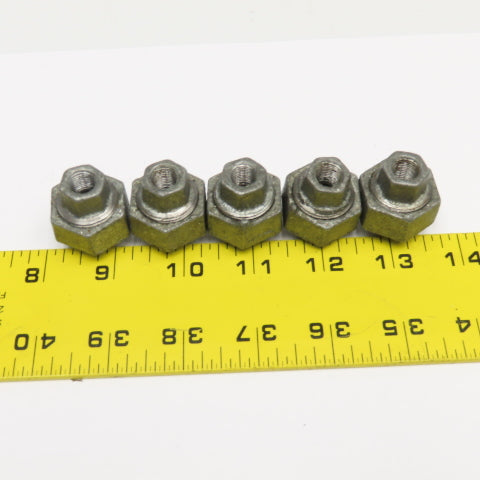 1/8" NPT Galvanized Malleable Iron Pipe Union Lot Of 5