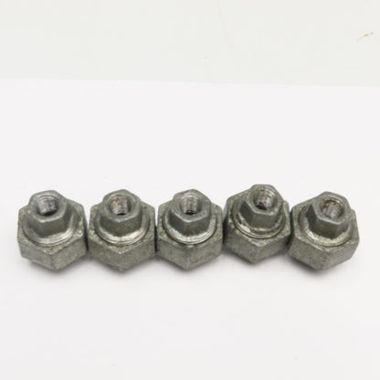 1/8" NPT Galvanized Malleable Iron Pipe Union Lot Of 5