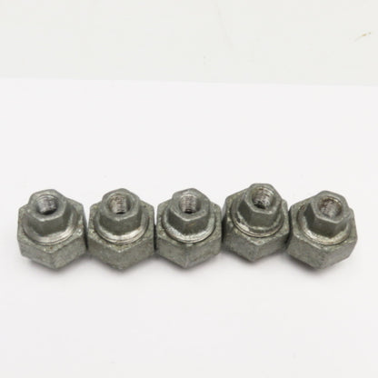 1/8" NPT Galvanized Malleable Iron Pipe Union Lot Of 5