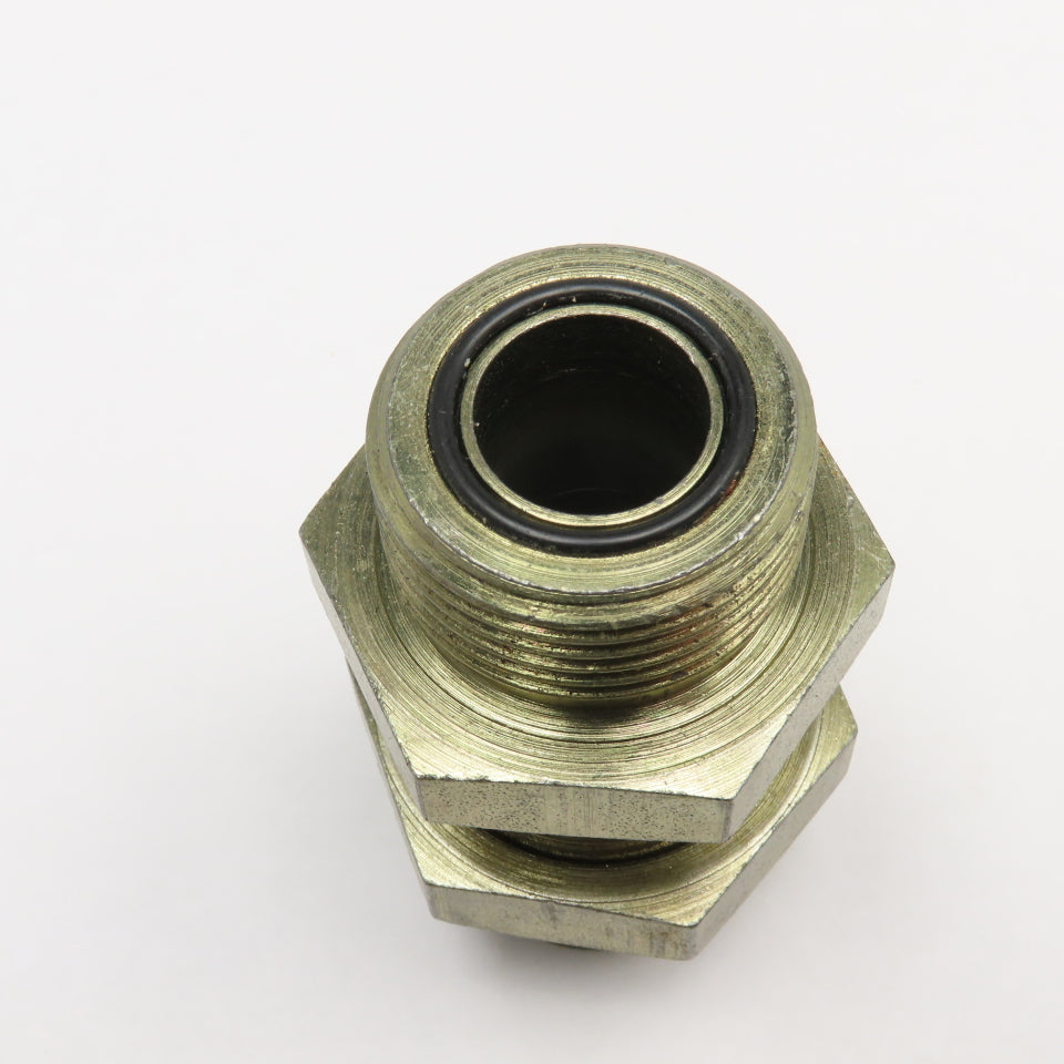 7/8" (-14) O-Ring Face x 7/8" (-14) O-Ring Face Hydraulic Bulkhead