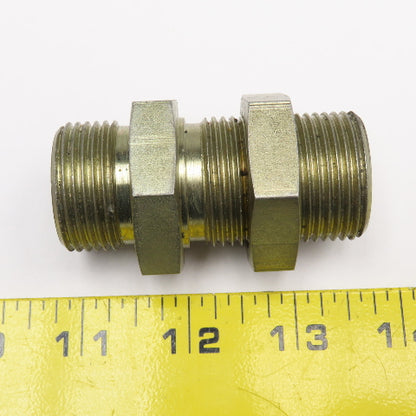 7/8" (-14) O-Ring Face x 7/8" (-14) O-Ring Face Hydraulic Bulkhead