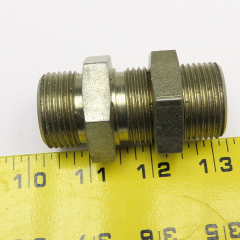 7/8" (-14) O-Ring Face x 7/8" (-14) O-Ring Face Hydraulic Bulkhead